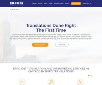Burgtranslations.com(Translation Services in Chicago) Screenshot