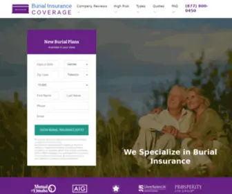 Burialinsurancecoverage.com(Burial Insurance and Final Expense Plans 2020) Screenshot