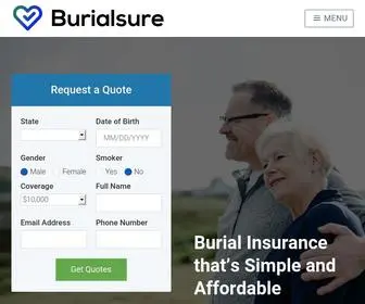 Burialsure.com(Burial Insurance and Final Expense...The Easy Way) Screenshot