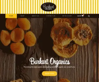 Burkartorganics.com(Organic Sun Dried Fruits) Screenshot