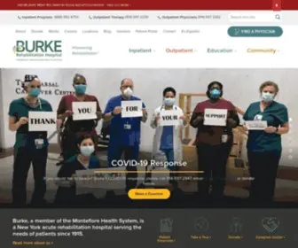 Burke.org(Burke Rehabilitation Hospital New York) Screenshot