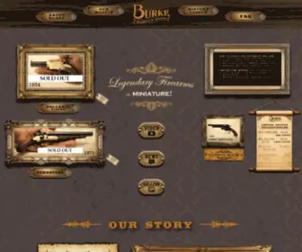 Burkegalleryguns.com(Legendary Firearms in Miniature) Screenshot