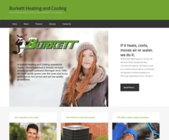 Burkettheating.com(Heating and Cooling Southwest Michigan) Screenshot