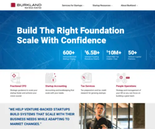Burklandassociates.com(Build the right foundation & scale with confidence) Screenshot