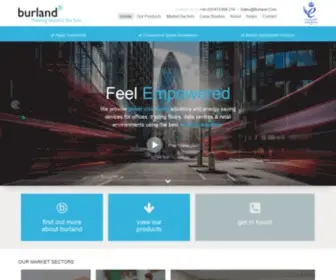 Burland.com(Robust Power Distribution and Wireless Charging Solutions) Screenshot
