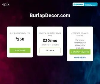 Burlapdecor.com(BurlapDecor) Screenshot