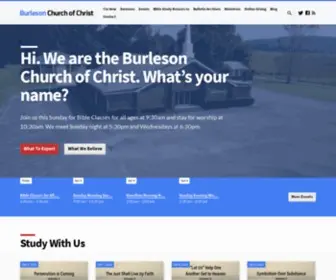 Burlesonchurchofchrist.com(Come and See) Screenshot