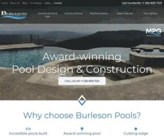 Burlesonmasterpools.com(Burleson Pool Company) Screenshot