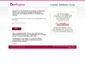 Burlingtonfeedback.com(Customer Satisfaction Survey) Screenshot