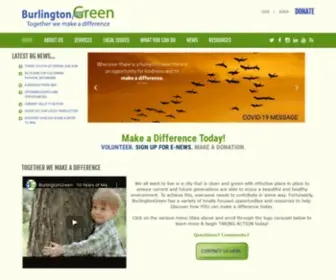Burlingtongreen.org(Together we make a difference) Screenshot