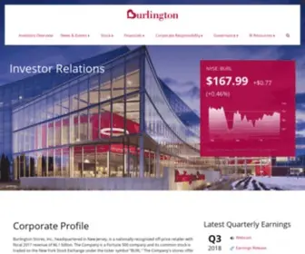 Burlingtoninvestors.com(Burlington Stores) Screenshot