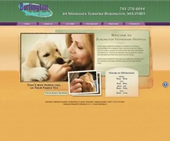 Burlingtonvet.com(Burlington Veterinary Hospital) Screenshot