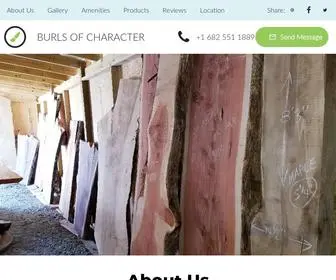 Burlsofcharacter.com(Custom Furniture) Screenshot