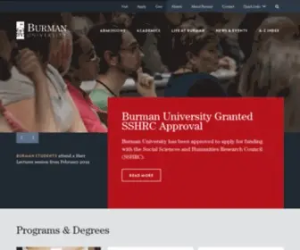 Burmanu.ca(Burman University) Screenshot