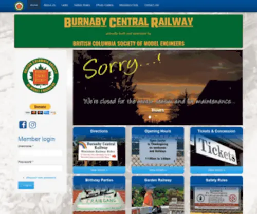 Burnabyrailway.org(The Burnaby Central Railway) Screenshot