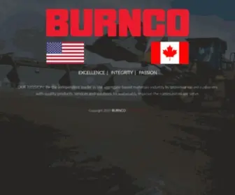 Burnco.com(Concrete & Aggregate Company) Screenshot