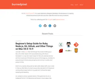 Burnedpixel.com(Blog & UX Portfolio of Chris Chernoff) Screenshot