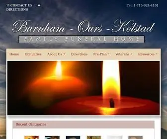 Burnhamours.com(Burnham-Ours Funeral Home) Screenshot