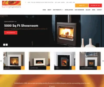 Burninginspirations.co.uk(Fireplaces, Electric & Gas Fires Milton Keynes) Screenshot