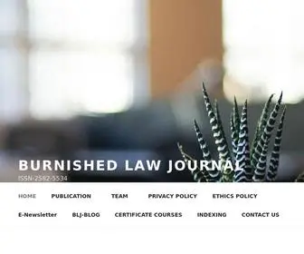 Burnishedlawjournal.in(BURNISHED LAW JOURNAL) Screenshot