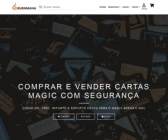 Burnmana.com(Comprar e Vender Cartas Magic com Seguran) Screenshot