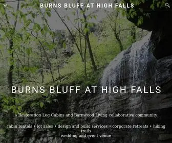 Burnsbluffathighfalls.com(Burns Bluff at High Falls) Screenshot