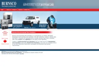 Burnsco.ca(Burnsco Environmental Test Chambers) Screenshot