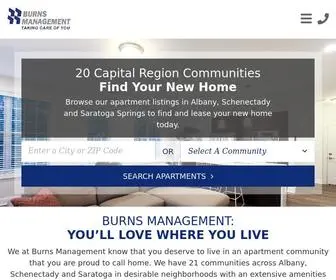 BurnsmGmt.com(Apartments for Rent in Albany) Screenshot
