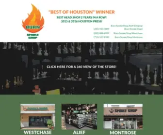 Burnsmokeshophouston.com(Burn Smoke & Vape Shop Houston) Screenshot