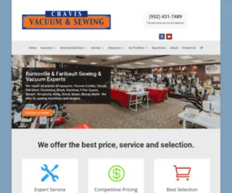 Burnsvillevacuum.com(Chavis & Vacuum and Sewing) Screenshot