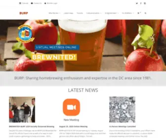 Burp.org(Sharing homebrewing enthusiasm and expertise in the DC area since 1981) Screenshot