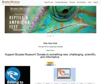 Burpee.org(The mission of Burpee Museum of Natural History) Screenshot