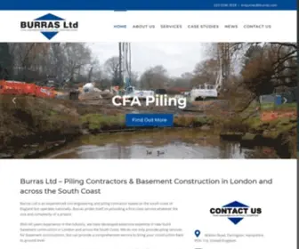 Burras.com(Piling Contractor London & South East) Screenshot