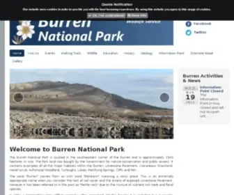 Burrennationalpark.ie(Burren National Park) Screenshot