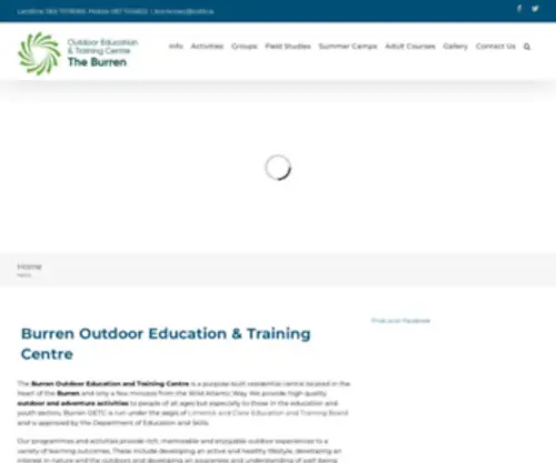Burrenoec.com(Burren Outdoor Education and Training Centre) Screenshot