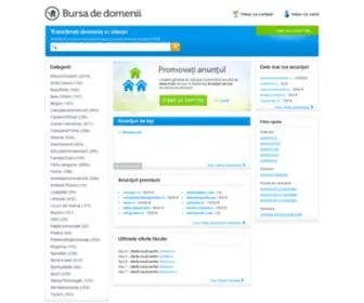 Bursadedomenii.ro(Bursa de domenii web. Vinde și cumpără domenii în siguranță) Screenshot