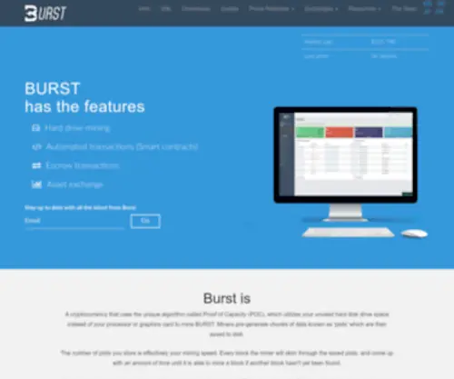 Burstcoin.info(The home of Burstcoin) Screenshot