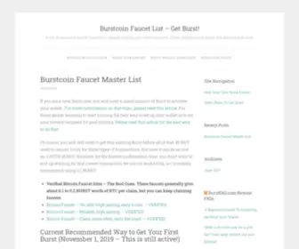 Burstfaucets.com(Burstcoin Faucet List) Screenshot