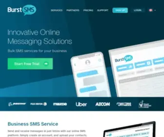 Burstsms.ca(Canada's Premier Online SMS Software for Business Messaging) Screenshot