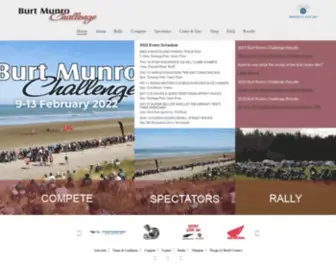 Burtmunrochallenge.co.nz(The Largest Motorcycle Rally in The Southern Hemisphere) Screenshot