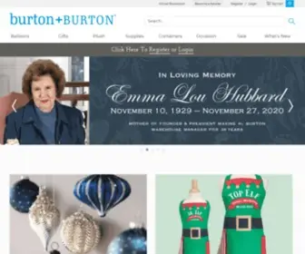 Burtonandburton.com(World's Largest Balloon and Gift Supplier) Screenshot