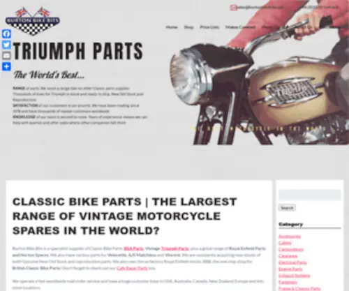 Burtonbikebits.net(Classic Motorcycle Parts) Screenshot