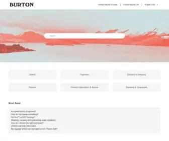 Burtonhelp.com(Burton Snowboards) Screenshot