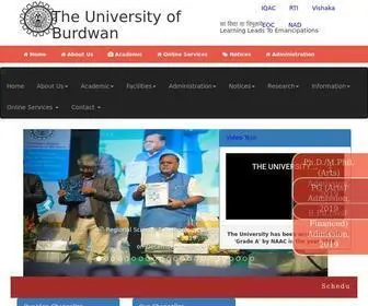 Buruniv.ac.in(The University of Burdwan The University of Burdwan) Screenshot