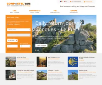 Bus-Chemin-Compostelle.com(La ligne de bus quotidienne le long du chemin de Compostelle et retour Conques) Screenshot