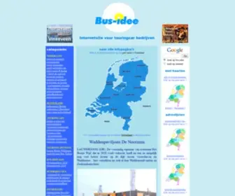 Bus-Idee.nl(Bus-Idee, touringcars, groepsrestaurants, busbedrijven, rondvaarten, dagtochten etc) Screenshot