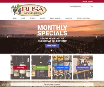 Busawineandspirits.com(Busa Wine & Spirits) Screenshot