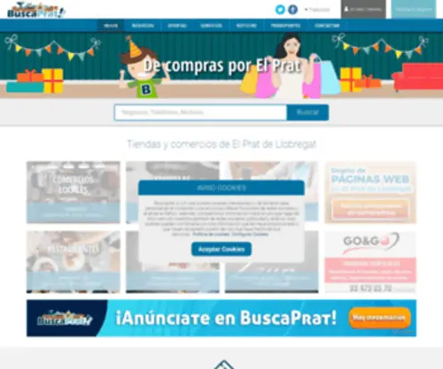 Buscaprat.com(Buscaprat Comercios Informacion El Prat de Llobregat Publicidad Cine Agenda Transporte) Screenshot