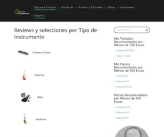 Buscarinstrumentos.com(Reviews y selecciones por Tipo de Instrumento) Screenshot