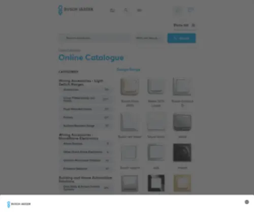 Busch-Jaeger-Catalogue.com(Online catalogue) Screenshot